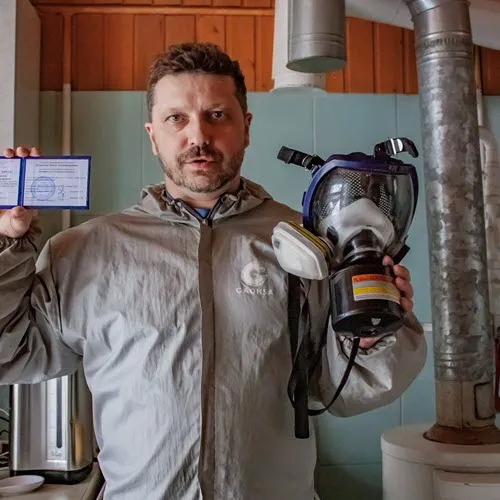 ФОТО Удаление плесени в районе станции метро Преображенская площадь